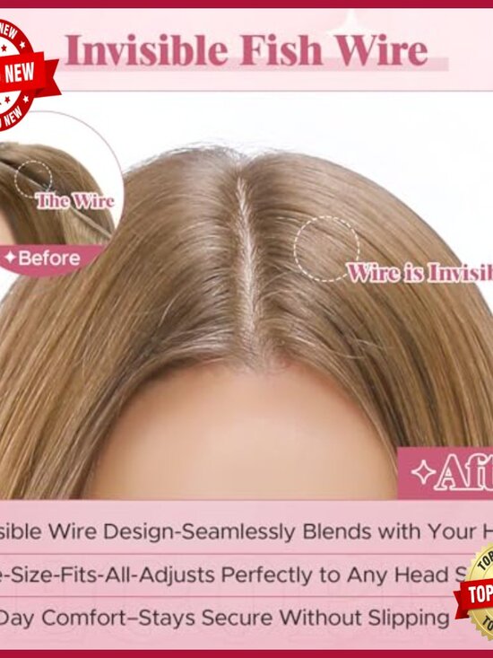 Human Hair Halo Extensions 16 Inch Wavy Invisible Wire  display picture 1